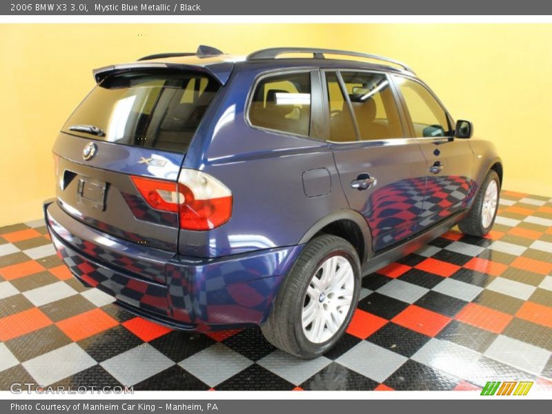 Mystic Blue Metallic / Black 2006 BMW X3 3.0i