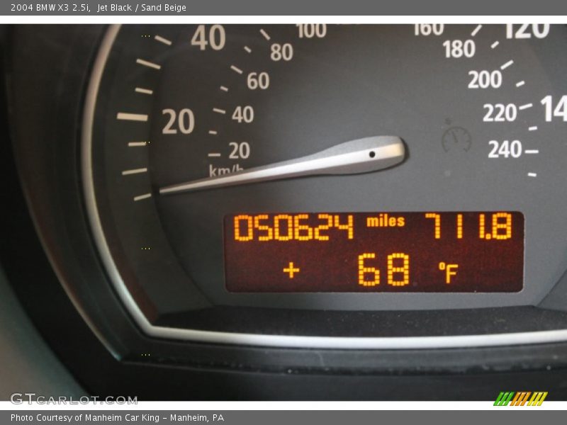 Jet Black / Sand Beige 2004 BMW X3 2.5i