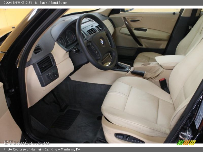 Jet Black / Sand Beige 2004 BMW X3 2.5i
