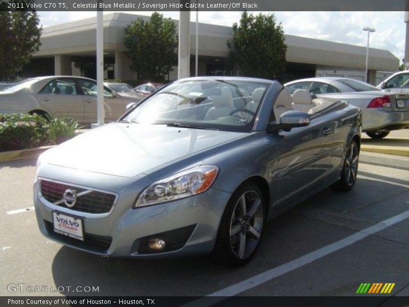 Celestial Blue Metallic / Soverign Hide Calcite Leather/Off Black 2011 Volvo C70 T5