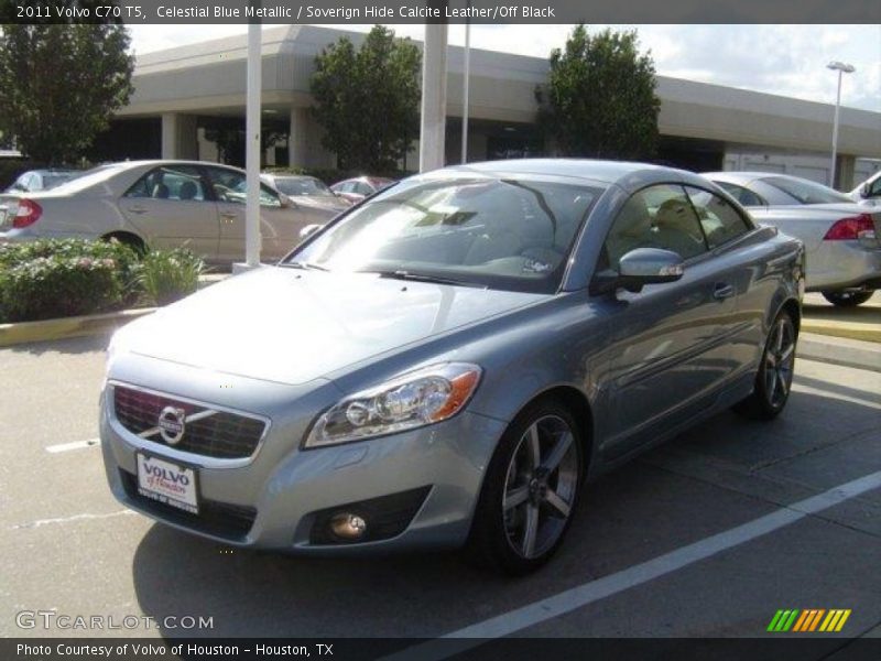 Celestial Blue Metallic / Soverign Hide Calcite Leather/Off Black 2011 Volvo C70 T5