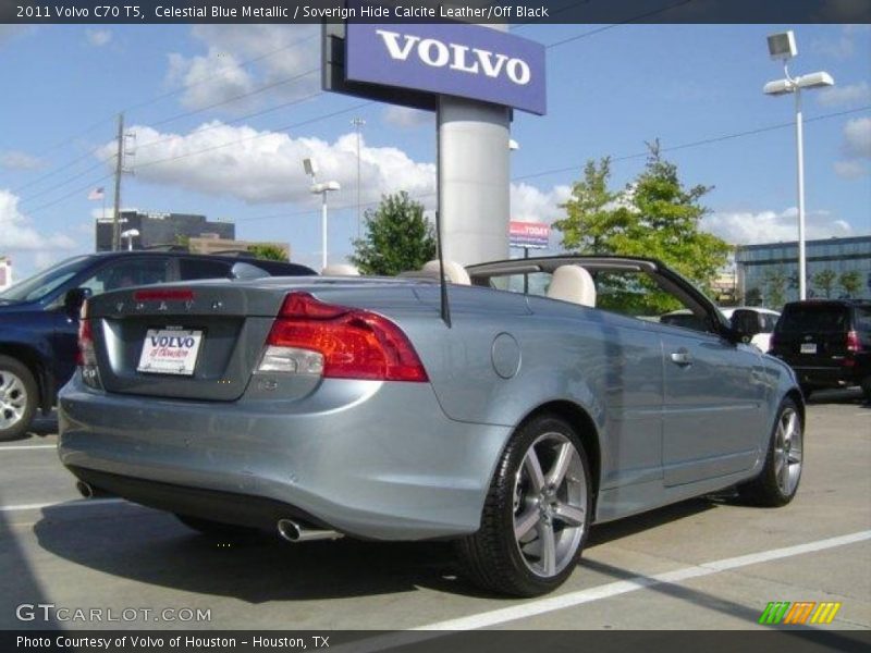 Celestial Blue Metallic / Soverign Hide Calcite Leather/Off Black 2011 Volvo C70 T5