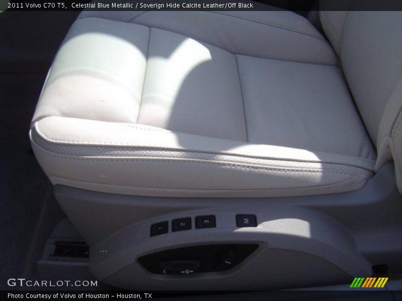 Celestial Blue Metallic / Soverign Hide Calcite Leather/Off Black 2011 Volvo C70 T5