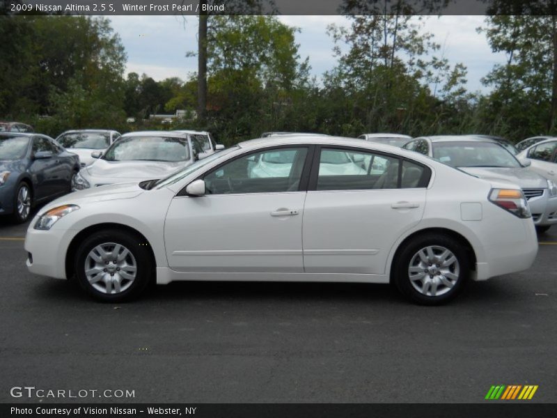 Winter Frost Pearl / Blond 2009 Nissan Altima 2.5 S