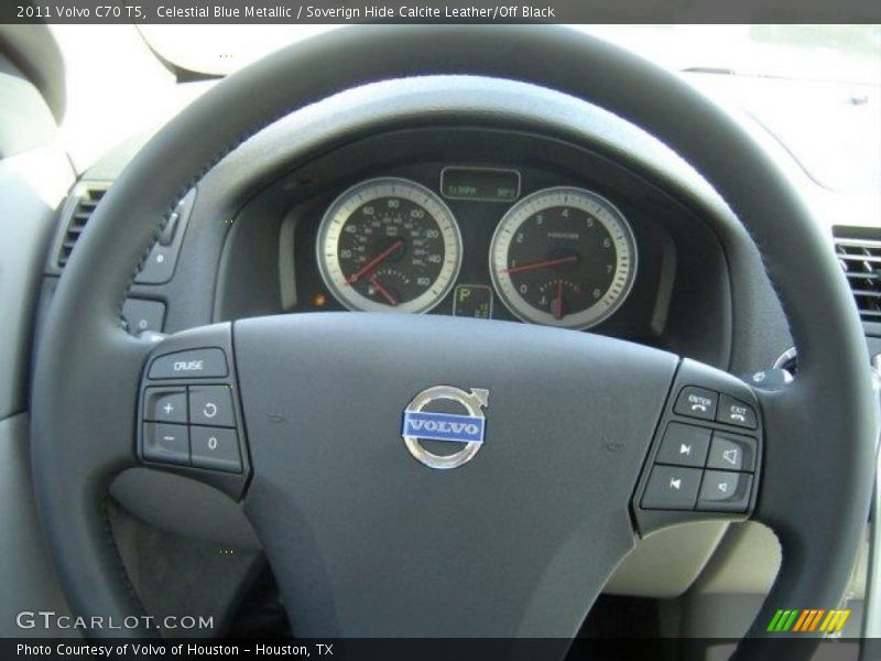 Celestial Blue Metallic / Soverign Hide Calcite Leather/Off Black 2011 Volvo C70 T5