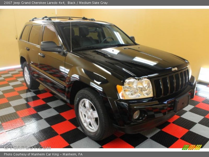 Black / Medium Slate Gray 2007 Jeep Grand Cherokee Laredo 4x4
