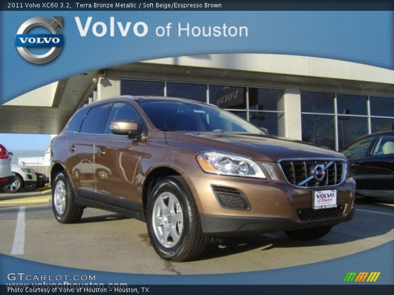 Terra Bronze Metallic / Soft Beige/Esspresso Brown 2011 Volvo XC60 3.2