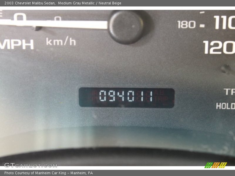 Medium Gray Metallic / Neutral Beige 2003 Chevrolet Malibu Sedan