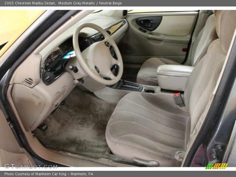 Medium Gray Metallic / Neutral Beige 2003 Chevrolet Malibu Sedan