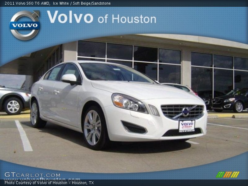 Ice White / Soft Beige/Sandstone 2011 Volvo S60 T6 AWD