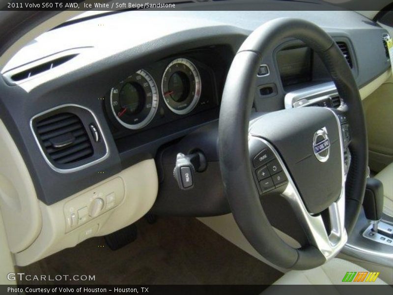 Ice White / Soft Beige/Sandstone 2011 Volvo S60 T6 AWD