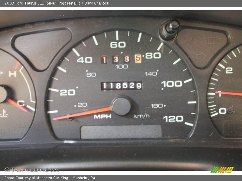 Silver Frost Metallic / Dark Charcoal 2003 Ford Taurus SEL