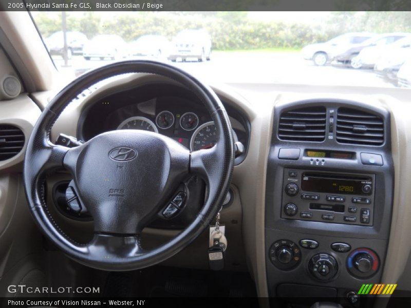 Black Obsidian / Beige 2005 Hyundai Santa Fe GLS