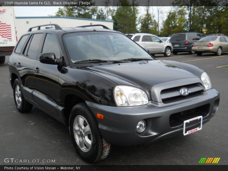 Black Obsidian / Beige 2005 Hyundai Santa Fe GLS
