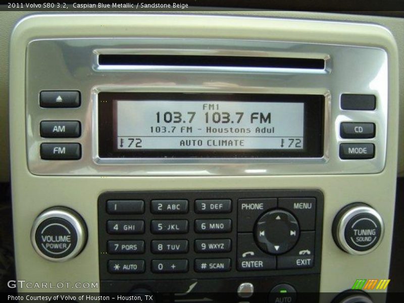 Caspian Blue Metallic / Sandstone Beige 2011 Volvo S80 3.2