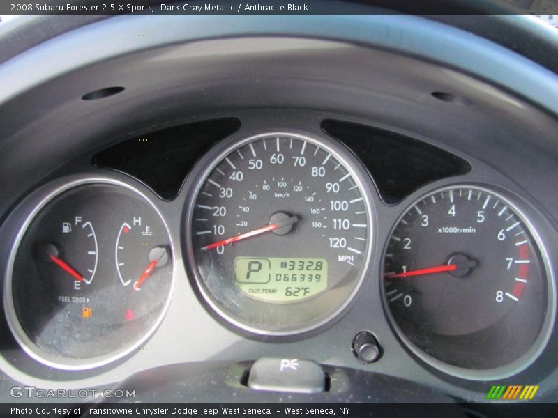 Dark Gray Metallic / Anthracite Black 2008 Subaru Forester 2.5 X Sports