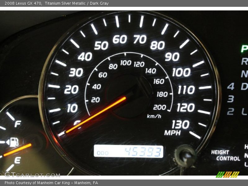 Titanium Silver Metallic / Dark Gray 2008 Lexus GX 470