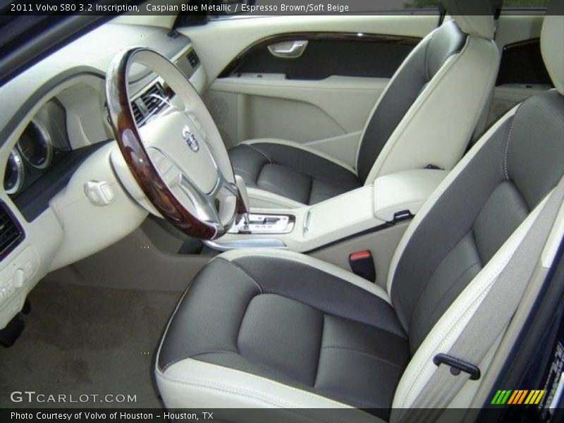 Caspian Blue Metallic / Espresso Brown/Soft Beige 2011 Volvo S80 3.2 Inscription