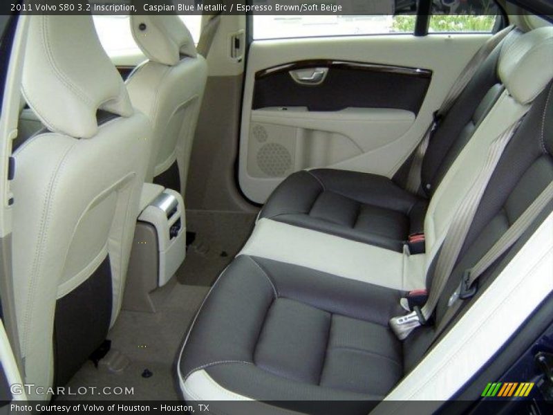 Caspian Blue Metallic / Espresso Brown/Soft Beige 2011 Volvo S80 3.2 Inscription