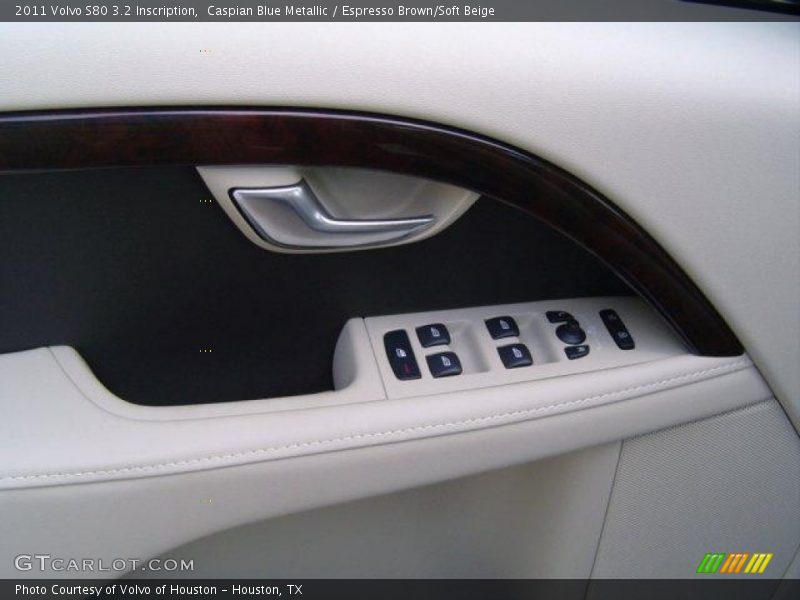 Caspian Blue Metallic / Espresso Brown/Soft Beige 2011 Volvo S80 3.2 Inscription