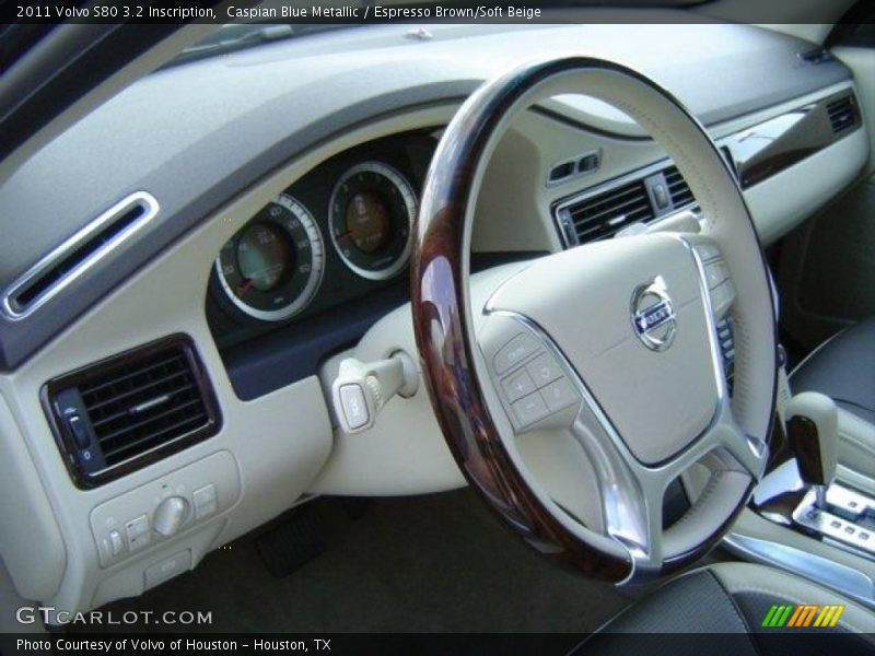 Caspian Blue Metallic / Espresso Brown/Soft Beige 2011 Volvo S80 3.2 Inscription