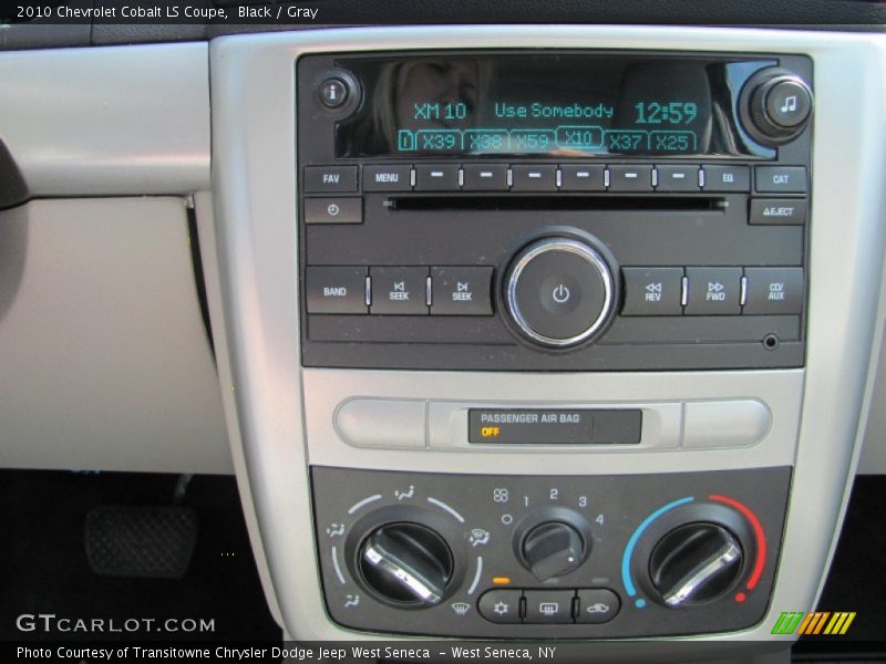 Controls of 2010 Cobalt LS Coupe