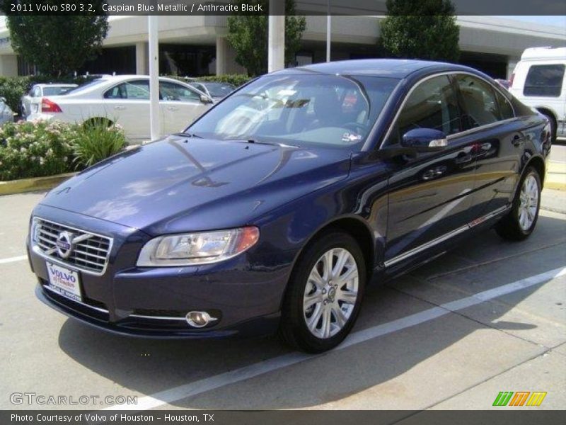 Caspian Blue Metallic / Anthracite Black 2011 Volvo S80 3.2