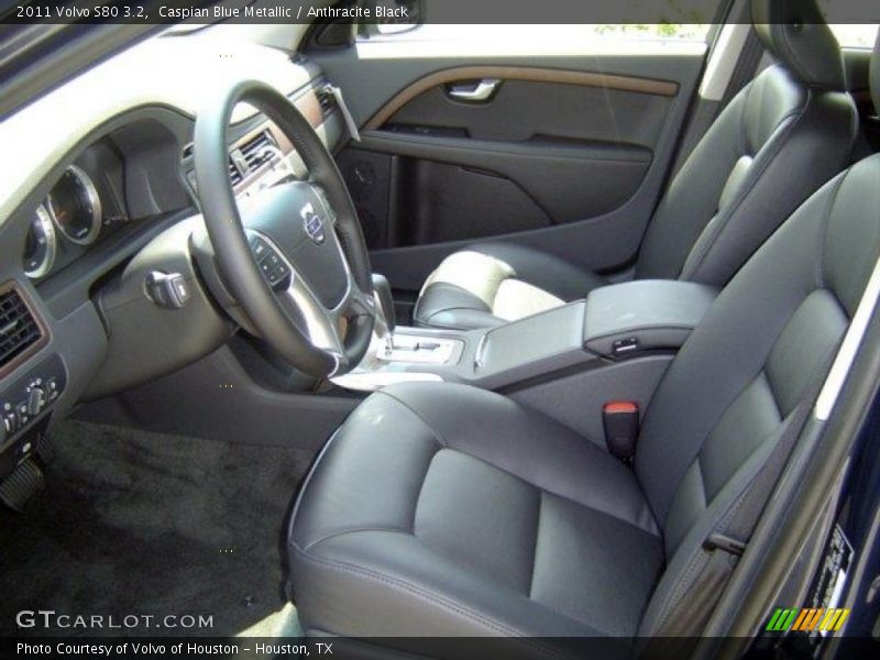 Caspian Blue Metallic / Anthracite Black 2011 Volvo S80 3.2