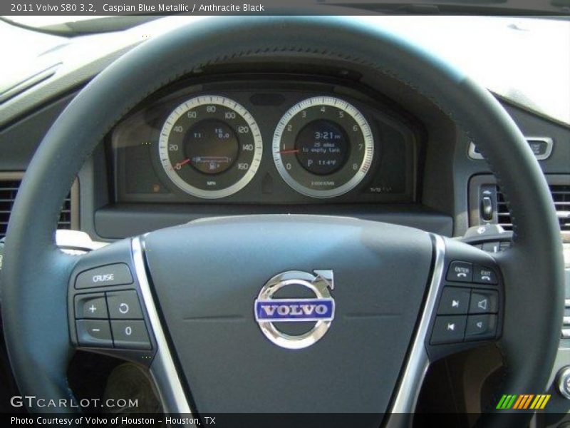 Caspian Blue Metallic / Anthracite Black 2011 Volvo S80 3.2