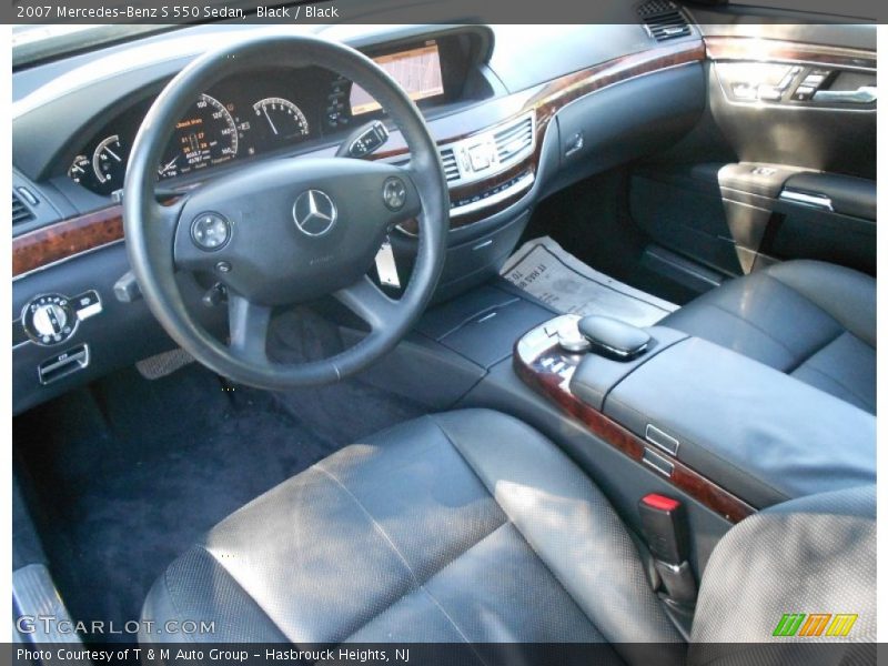 Black / Black 2007 Mercedes-Benz S 550 Sedan