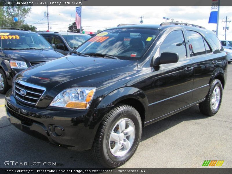 Ebony Black / Gray 2008 Kia Sorento LX 4x4