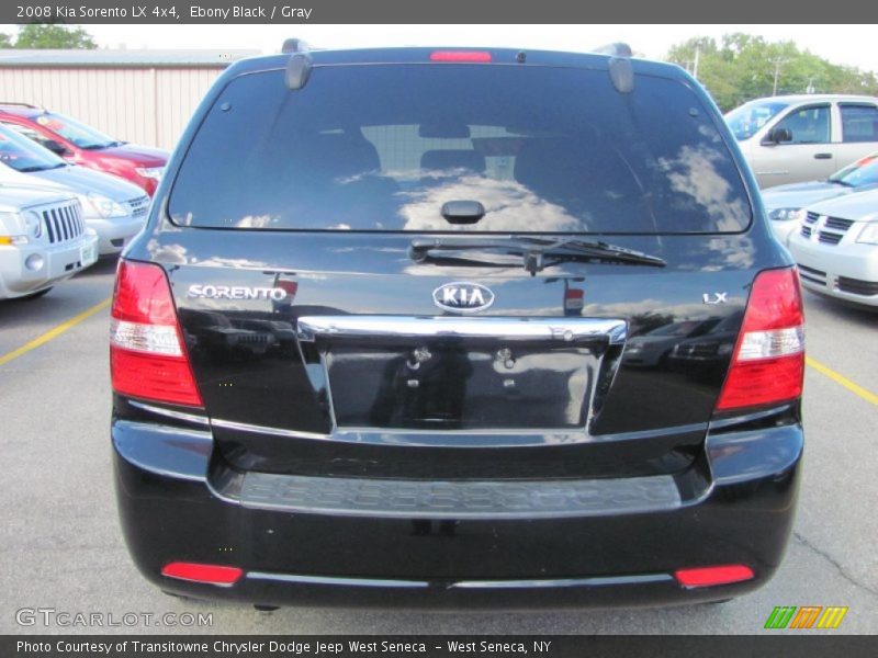 Ebony Black / Gray 2008 Kia Sorento LX 4x4