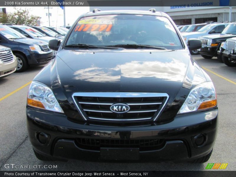 Ebony Black / Gray 2008 Kia Sorento LX 4x4