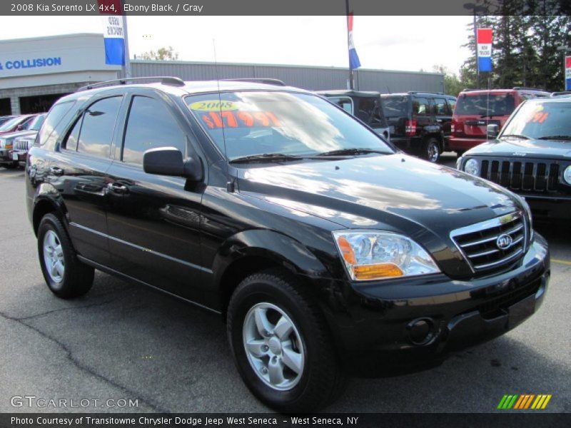 Ebony Black / Gray 2008 Kia Sorento LX 4x4