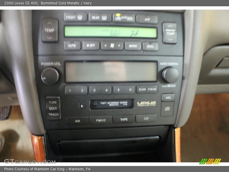 Burnished Gold Metallic / Ivory 2000 Lexus GS 400