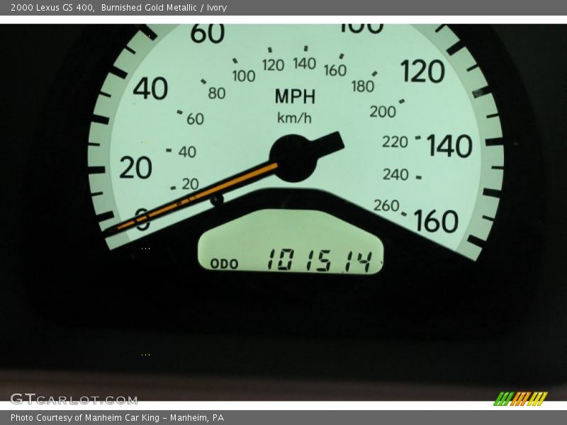 Burnished Gold Metallic / Ivory 2000 Lexus GS 400
