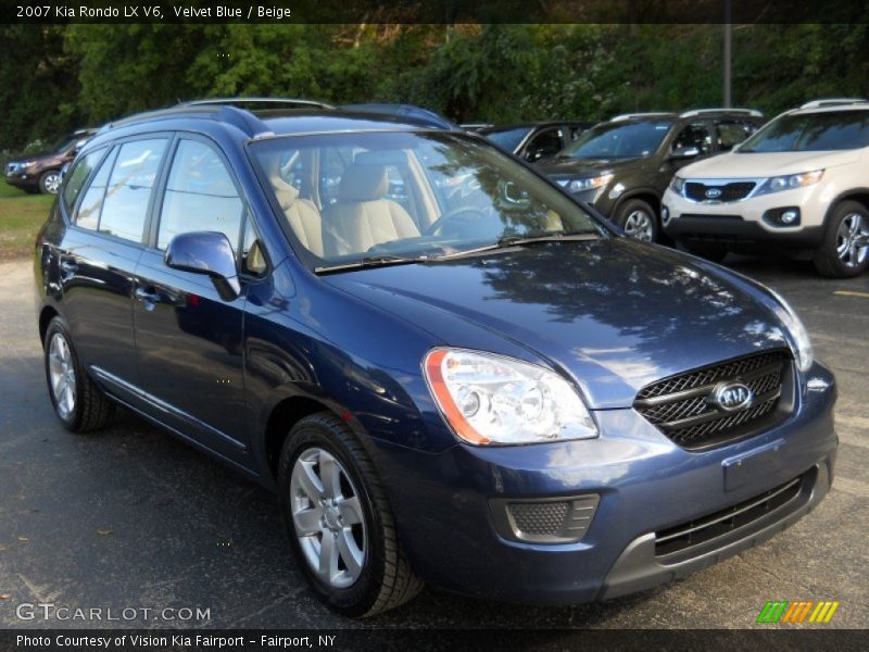 Velvet Blue / Beige 2007 Kia Rondo LX V6