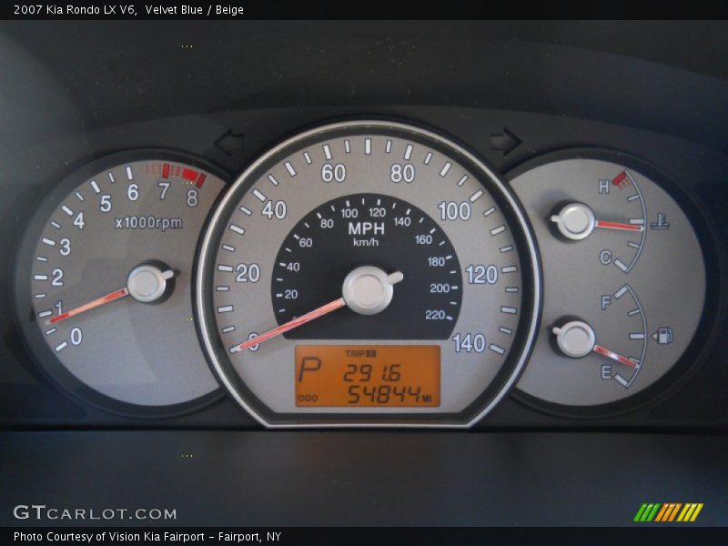 Velvet Blue / Beige 2007 Kia Rondo LX V6