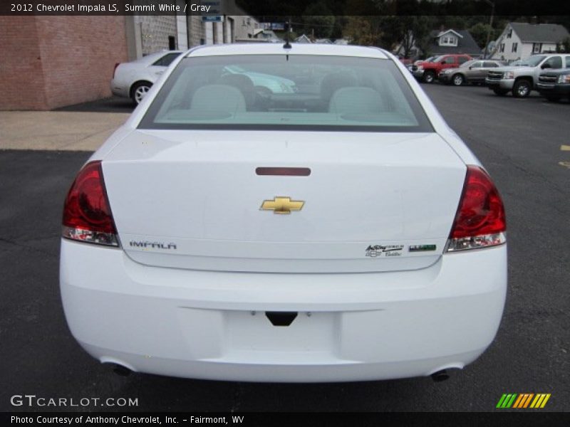 Summit White / Gray 2012 Chevrolet Impala LS