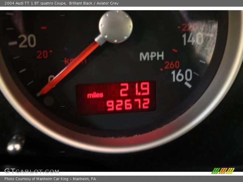 Brilliant Black / Aviator Grey 2004 Audi TT 1.8T quattro Coupe