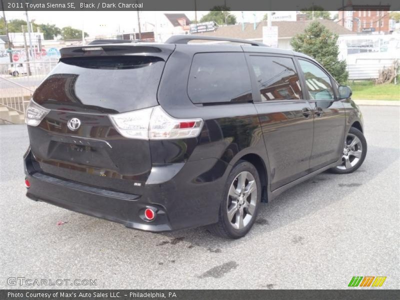 Black / Dark Charcoal 2011 Toyota Sienna SE