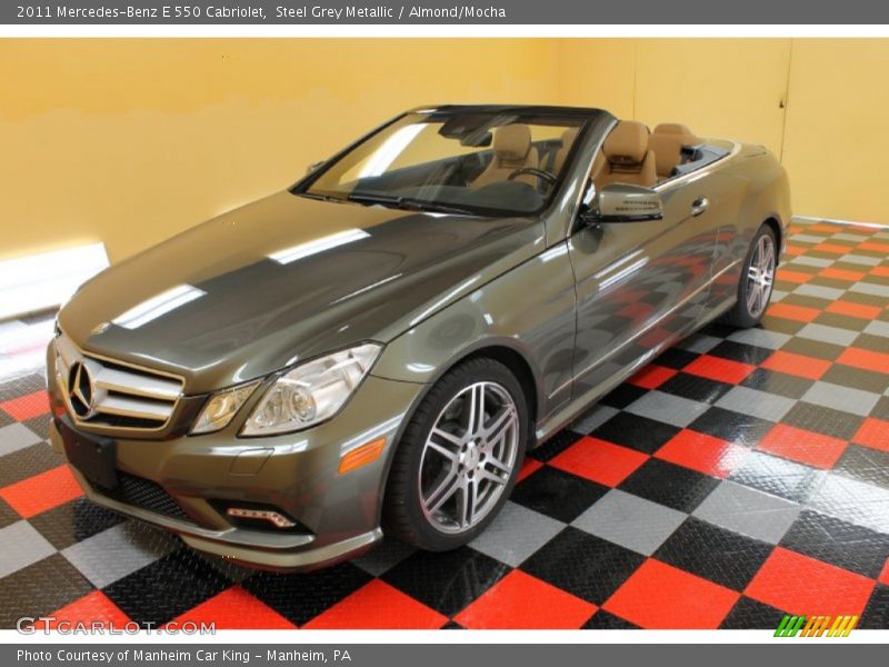Steel Grey Metallic / Almond/Mocha 2011 Mercedes-Benz E 550 Cabriolet