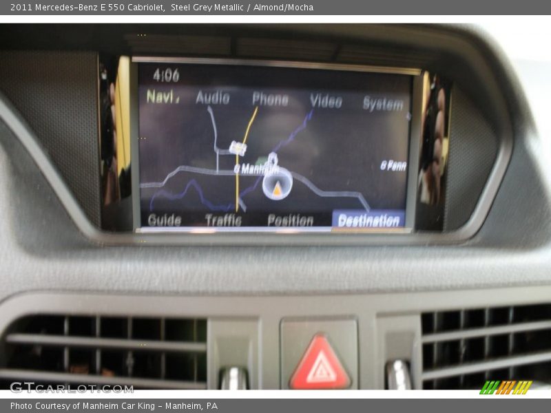 Steel Grey Metallic / Almond/Mocha 2011 Mercedes-Benz E 550 Cabriolet