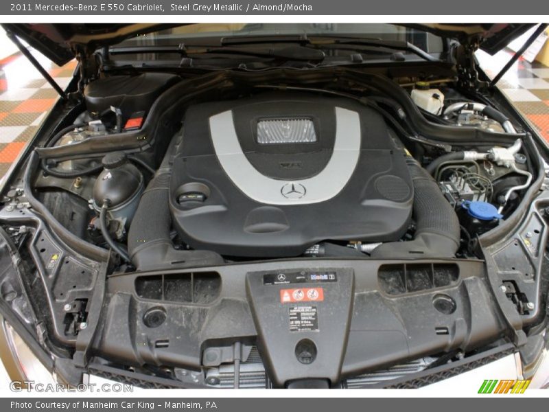 Steel Grey Metallic / Almond/Mocha 2011 Mercedes-Benz E 550 Cabriolet