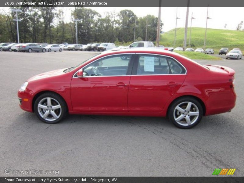 Salsa Red / Anthracite 2009 Volkswagen Jetta SEL Sedan