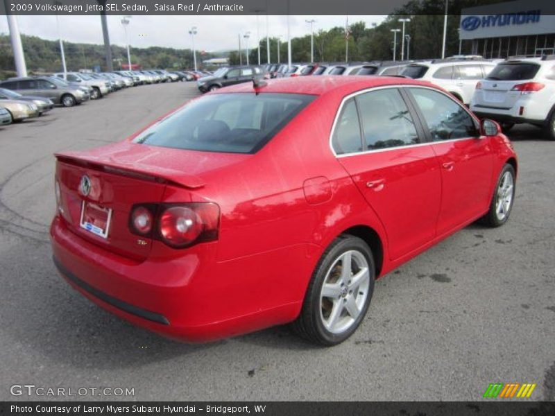 Salsa Red / Anthracite 2009 Volkswagen Jetta SEL Sedan