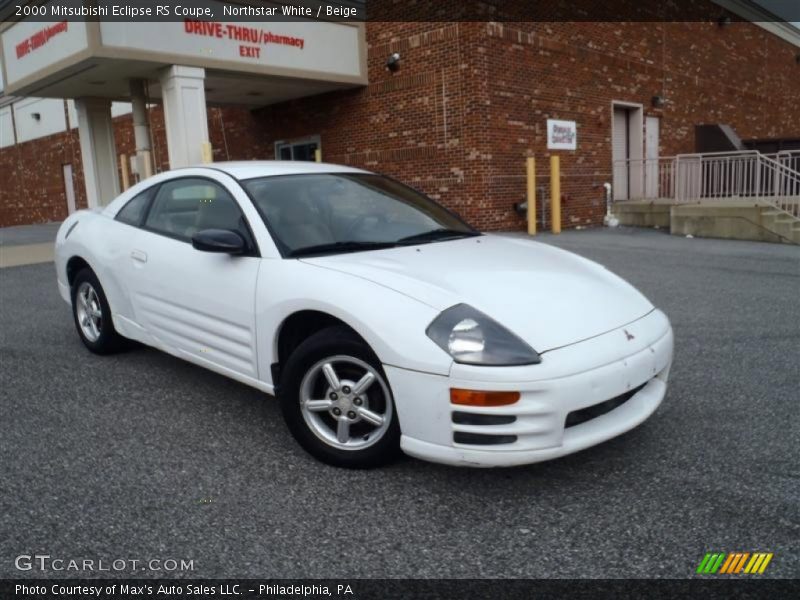 Northstar White / Beige 2000 Mitsubishi Eclipse RS Coupe