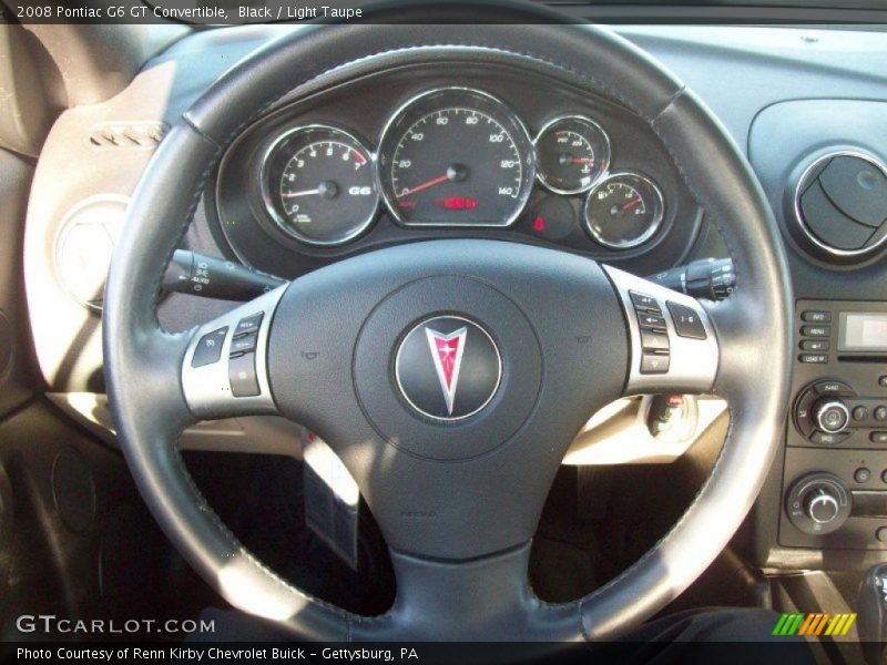 Black / Light Taupe 2008 Pontiac G6 GT Convertible