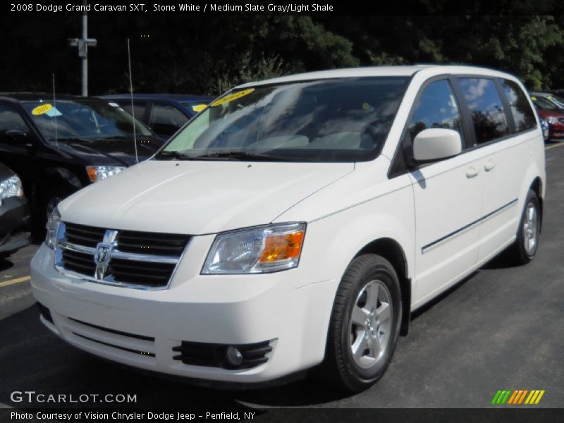 Stone White / Medium Slate Gray/Light Shale 2008 Dodge Grand Caravan SXT