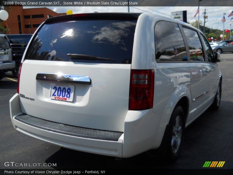 Stone White / Medium Slate Gray/Light Shale 2008 Dodge Grand Caravan SXT